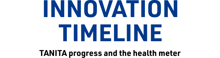 INNOVATION TIMELINE TANITA progress and the health meter